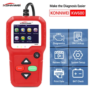 

OBD2 Scanner OBD Car Diagnostic Auto Diagnostic-Tool KONNWEI KW680 Full OBD2 Function Read Clear Fault Code Automotive Scanner