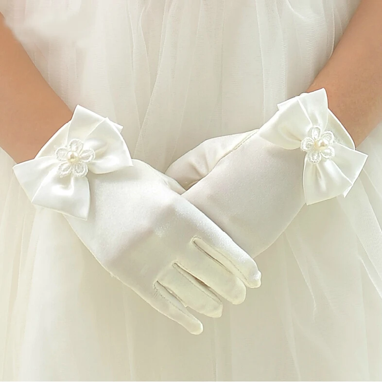 Gloves Нарядное длинное платье для выпускного бала с цветами; платья для девочек-подростков; детская праздничная одежда; детское вечернее торжественное платье для подружки невесты на свадьбу - Цвет: Gloves