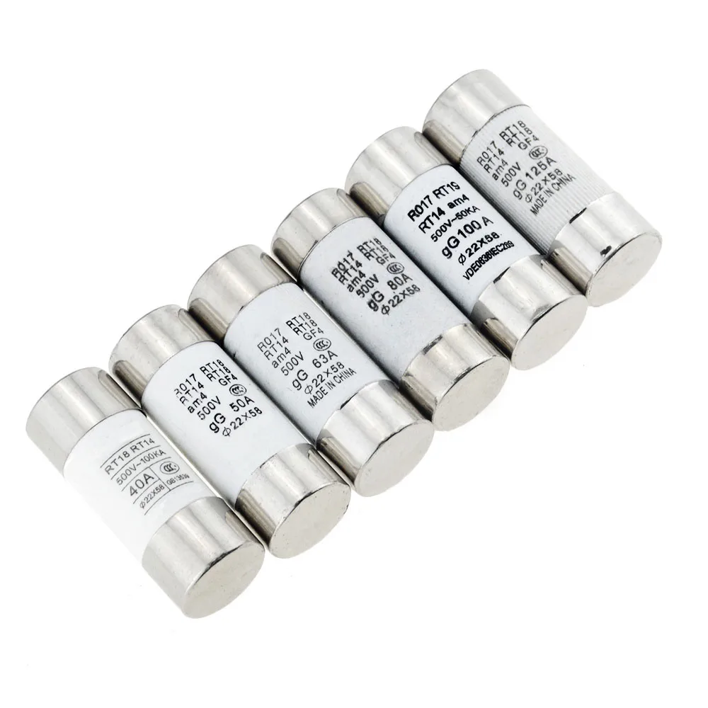 sourcing map 660V/1000V 32A Fast Blow Ceramic Cylindrical Fuse Tube 78mm x 17mm RGS4