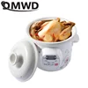 DMWD Electric Slow Cooker 1.5L Mini Health Pot Stew Soup Porridge Time Control Ceramic Baby Food Cooking Machine Meal Steamer 1