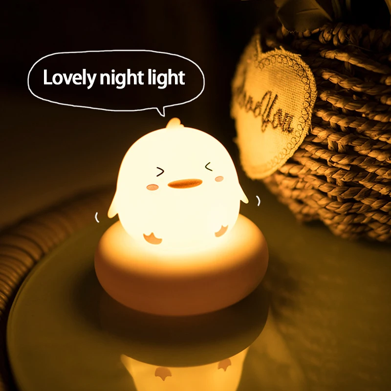Cute LED Night Light Silicone Touch Sensor 7Colors Cat Night Lamp Kids Baby Bedroom Desktop Decor Ornaments LED Night Light Gift