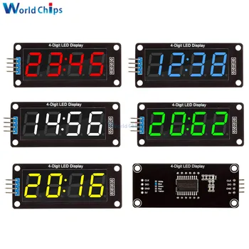 

0.56 inch 4-Digit 7 Segments Digital Tube Clock Module Double Dots Blue Yellow White Green Red LED Display TM1637 For Arduino