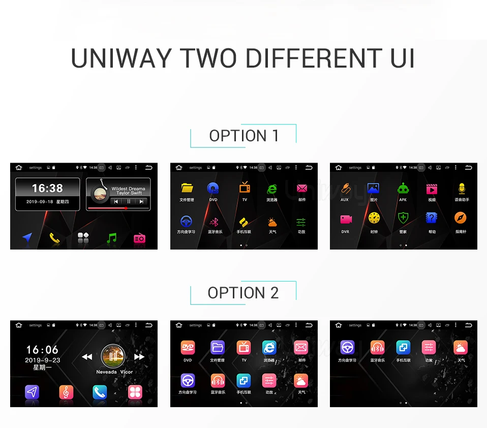 Uniway AXTS1071 4G+32G android 9.0 car dvd for Hyundai Tucson/IX35 multimedia car radio gps navigation car stereo