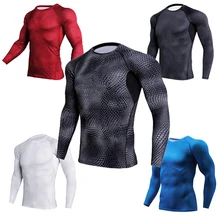 Новинка, Облегающая рубашка для фитнеса, облегающая, Спортивная, мужская, тренировочная, для бега, велосипеда, силовая, тренировочная