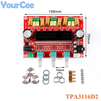 

TPA3116D2 Power Amplifier Board Module 2.1 Channel Digital Audio 2*80W+100W TPA3116 Subwoofer Amplificador Module Amp DC12-26V