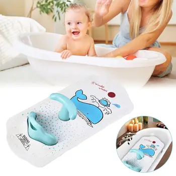 

Baby Bath Mat with Baby Shower Seat Bathtub Cushion Back Support Non-slip Safety Comfortable Chair Baby Bath Seat