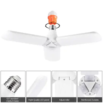 

LED Pendant Lights Foldable Fan Blade Bulbs Tubes 45W 60W E27 Super Bright Angle Adjustable Lights&Lighting LED Lamp 6500K