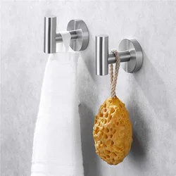 SUS 304 Black Towel Hook For Bathroom Clothes Coat Hook Bedroom Robe Hook Livingroom Kitchen Accessories