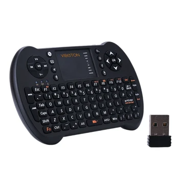 

VIBOTON Mini Wireless Keyboard 2.4GHzwith Press Pad Mini Wireless Air Mouse for Computer TV PC Case
