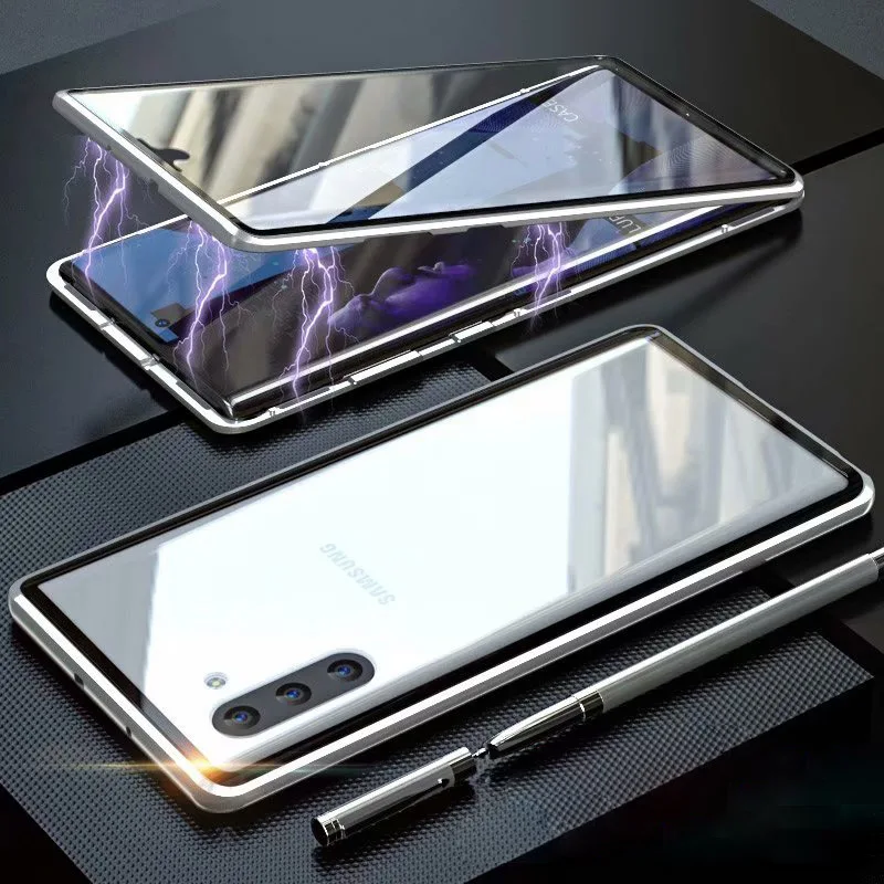 Полный корпус защитный чехол для samsung Galaxy Note 10 Plus чехол 360 металлический чехол для samsung. S 8 9 10 Plus. Note8. Note9. Note10 чехол