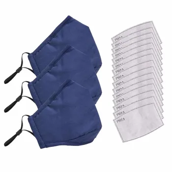 

Mascarilla Mouth Mask Cotton Pm2.5 Black Mouth Mask Anti Dust Mask Activated Carbon Filter Windproof Tapabocas Masque