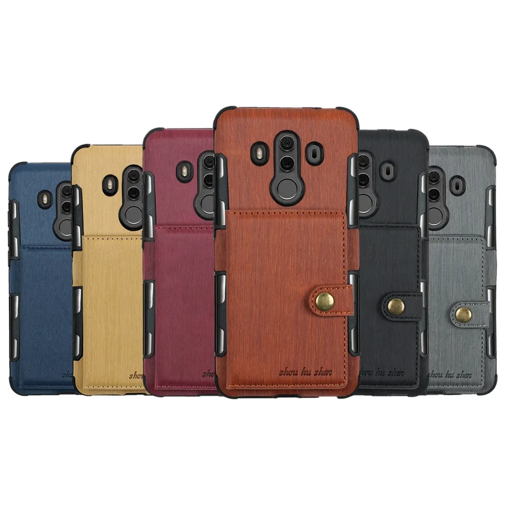 Чехол Кошелек с отделениями для карт Huawei Mate 10 Pro Lite 10pro TPU + PU чехол 20 Mate10 P30 P20 P20pro