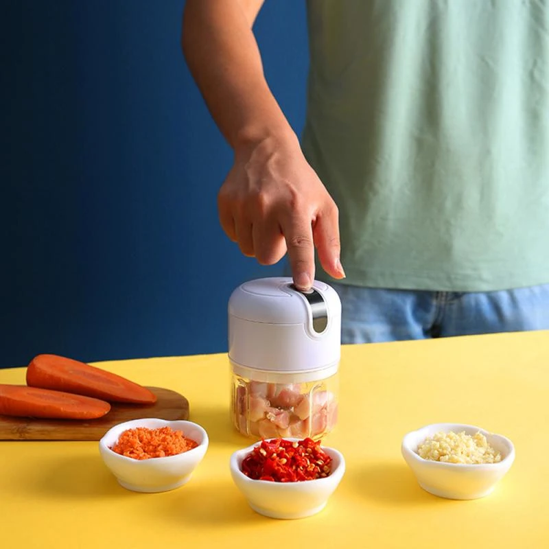 USB ELecrtric Garlic Masher Vegetable Chopper Tool Wireless Shredder Grinder DIY