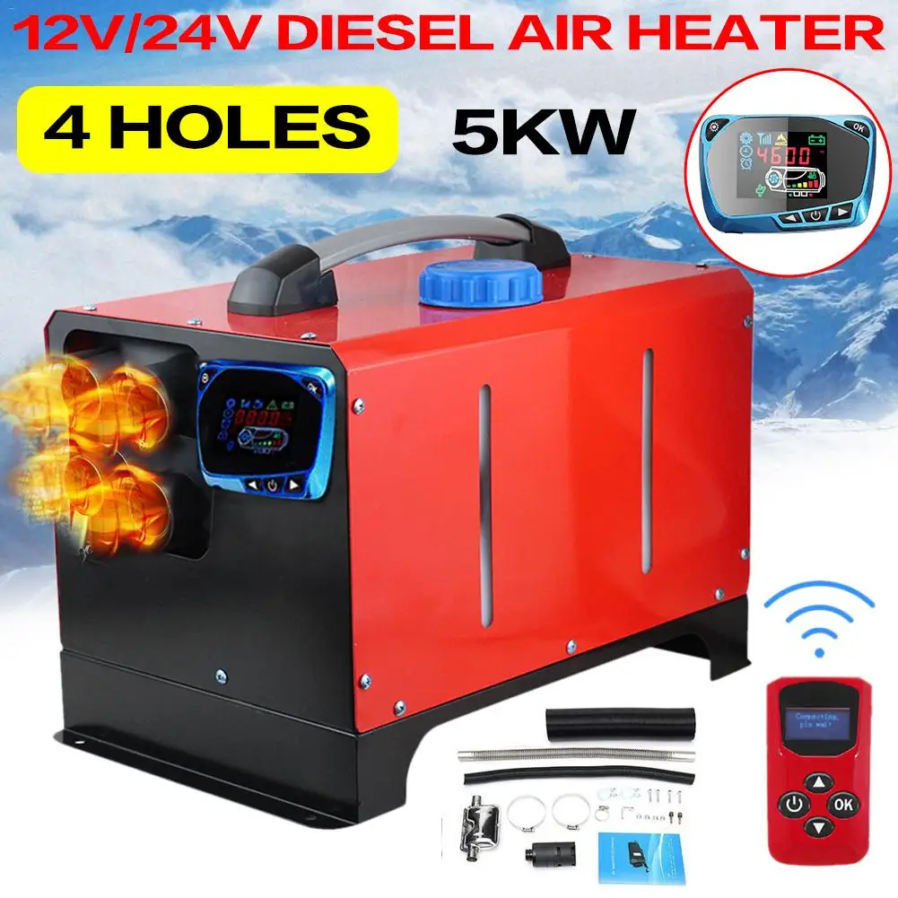 

Car Heater 12V/24V 5KW Car Air Diesel Heater All-in-One Machine LCD Monitor Heater Diesel Parking Warmer For Car Truck Bus Boat