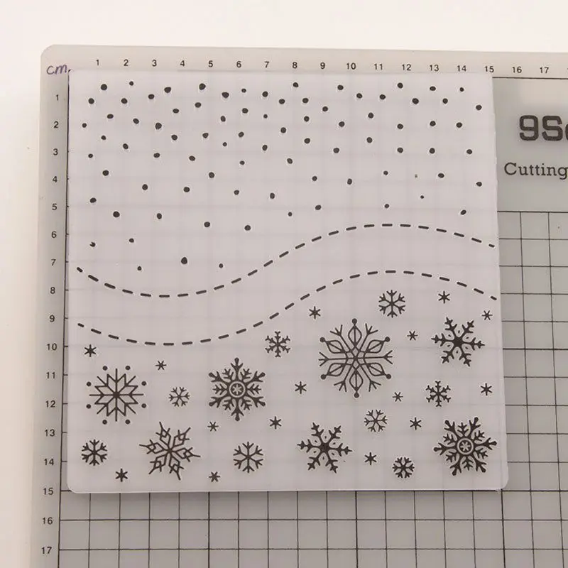 Снежинка пластиковая папка для тиснения шаблон DIY скрапбук Фотоальбом Карта сделать 517E