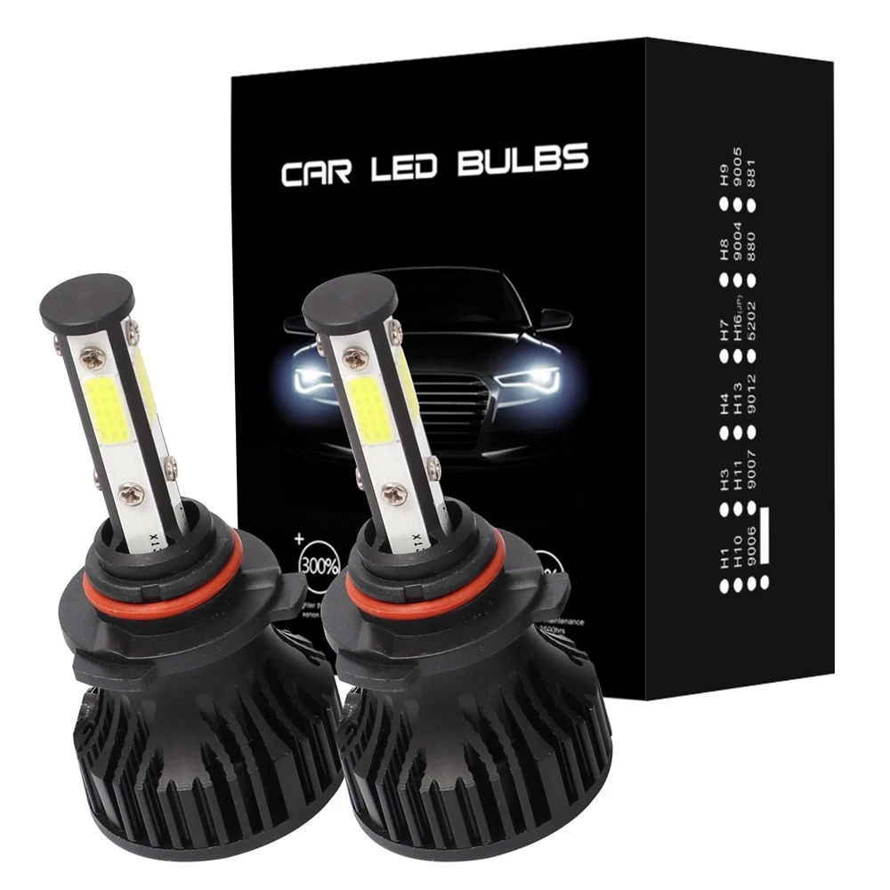 ASLENT H7 LED 4COB H4 H11 H8 H9 Light Bulbs 9005 HB3 9006 HB4 9004 9007 Led Headlights 6000k White Auto Headlamp For Auto led car lights led lights led bulbs led headlights led car headlights car headlamps