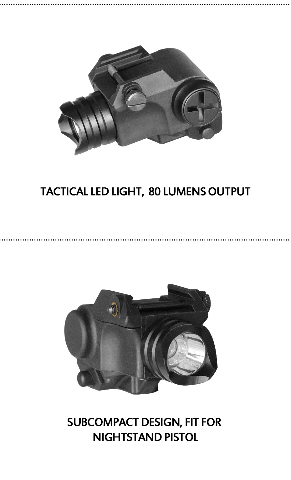 LASERSPEED светодиодный Перезаряжаемые флэш-светильник для Glock 17 19 22 23 25 26 27, 31, 32, 33, 43 ночное 9 мм пистолет страйкбол светильник