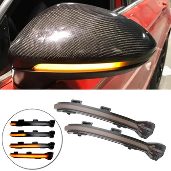 

2pcs Rearview Turn Signal Mirror Dynamic LED Indicator Exterior Yellow