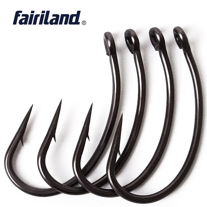 250pcs TFSH G nero opaco Teflon rivestito carphooks 2 #4 #6 #8 #10 # MISTO sharp punto di aggancio spinato ami da pesca con trasporto box gancio