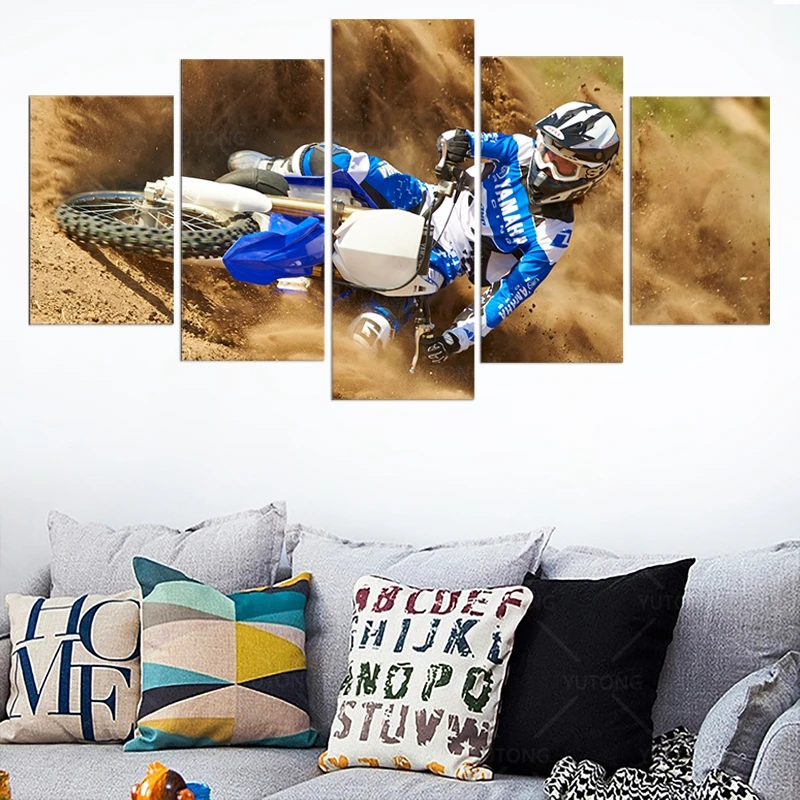 Yamaha Yz Print Picture Poster 5 Piece Wall Art Canvas Painting For Living Room Home Decor Ready