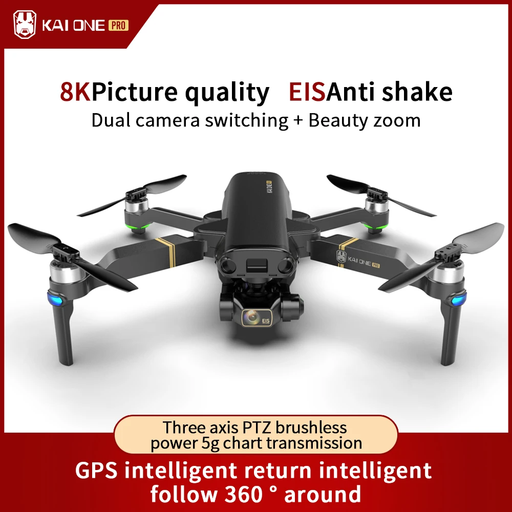 KAIONE MAX Drone 4k Profesional GPS 1 KM 3 Axis Gimbal MINI Quadcopter with Camera Dron FPV Radio Control RC Plane Toys | Игрушки и