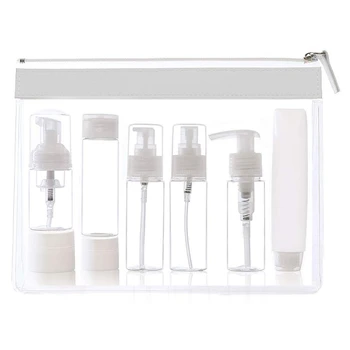 

8 Travel Bottles, Travel Containers, Portable Travel Size Toiletries Bottles Set, Clear Cosmetic&Makeup Liquid Containers (8 Pac