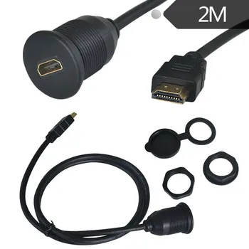 

Car Dash Flush Mount HDMI Male to Female Socket Cable Installation Panel Kit 1m/2m