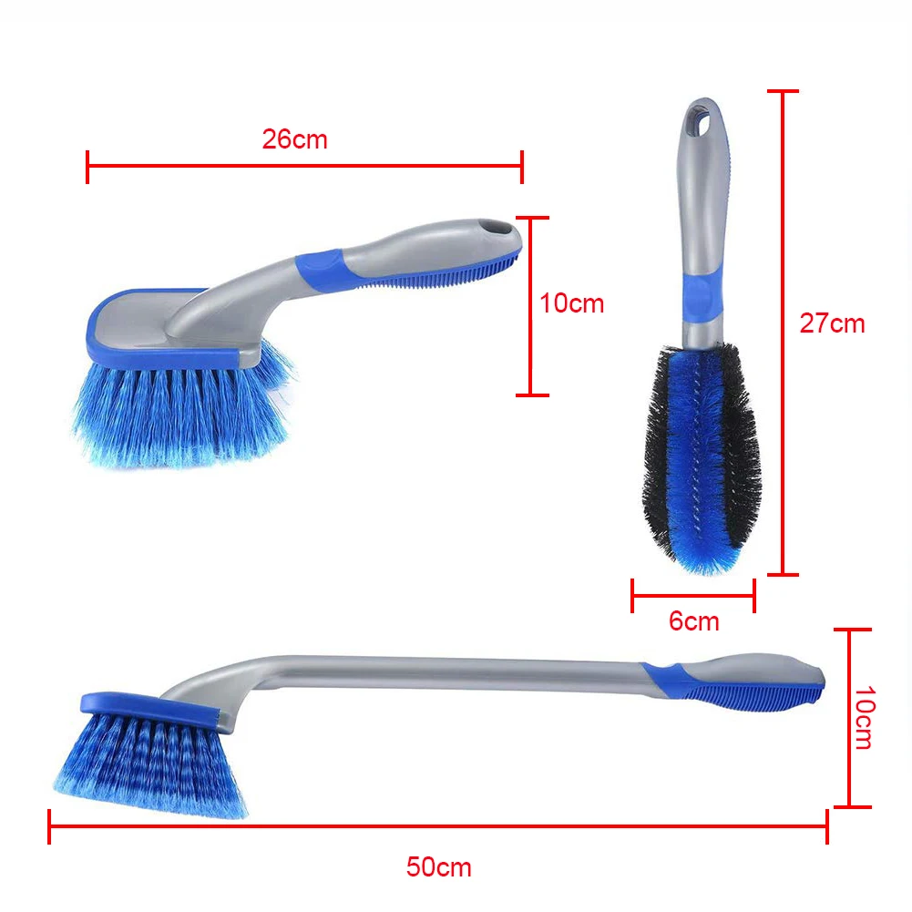 Car Wheel Brush Kit, Wheel Cleaning Brush Rim Cleaner Brush, Tire Brush fits Cars Motorcycle Bike Wheel Rims Cleaning(3 Pack