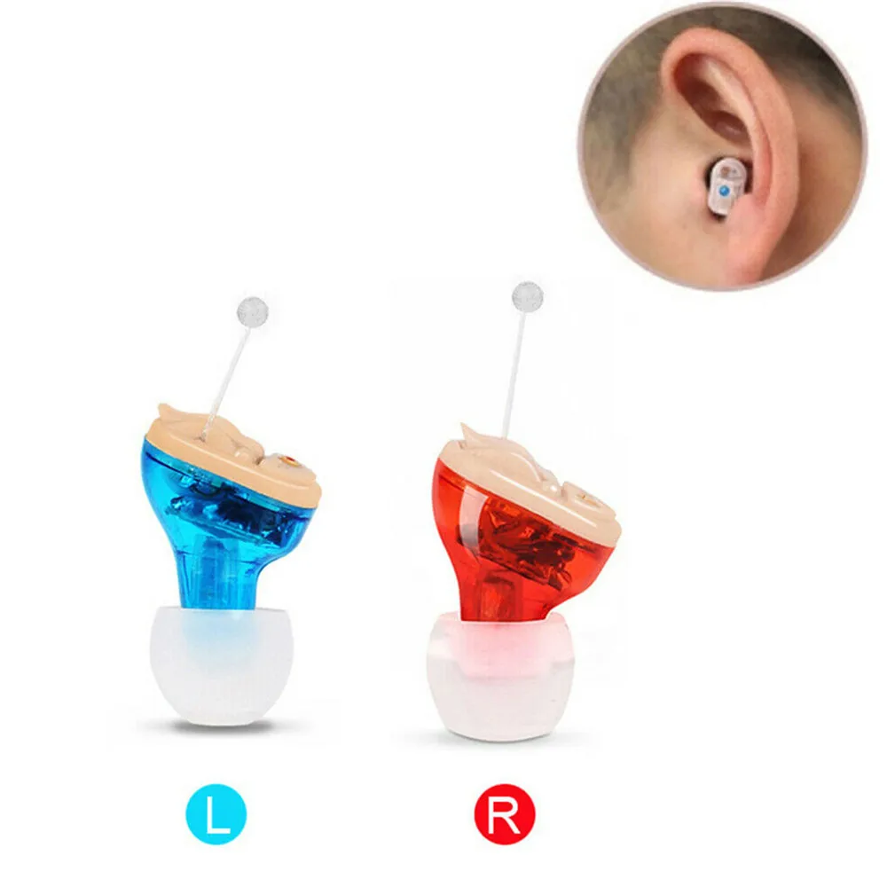 

Mini Hearing Aid Invisible Wireless Sound Ear Amplifier Adjustable Digital Hearing Aids for Ealderly Deaf Ear Care