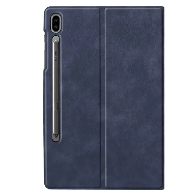 dark blue IBuyiWin Премиум Смарт из кожи пу и ТПУ чехол для Samsung Galaxy Tab S6 10,5 SM-T860 SM-T865 10," планшет Funda Чехол+ пленка+ ручка - Цвет: dark blue