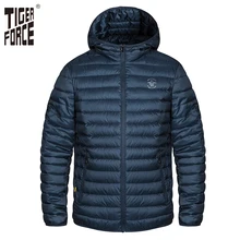 Tiger Force размера плюс, Мужская Весенняя осенняя куртка, Мужская парка, одноцветная куртка, Мужская пуховая куртка с капюшоном, Повседневная модная верхняя одежда