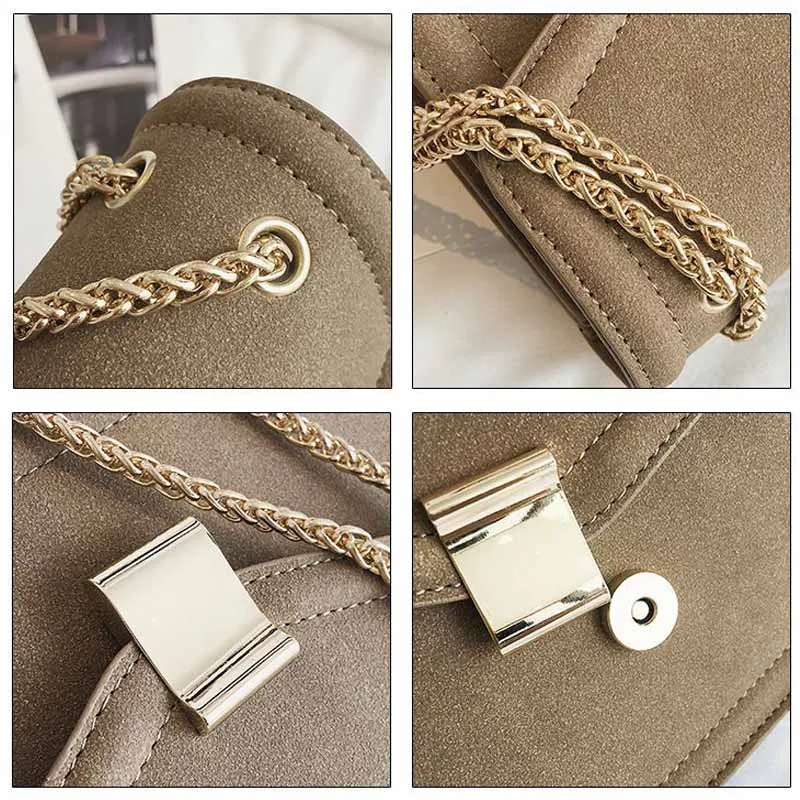 MSGHER Frosted Solid Vintage Women Shoulder Bag Concise Style Autumn Gentle Color Joker Practical Casual Girl Bag WB3236