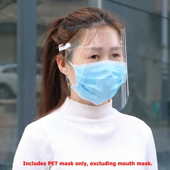 

Universal PET Transparent Face Mask Outdoor Splash Proof Adult Children Full Face Protective Shield Cover