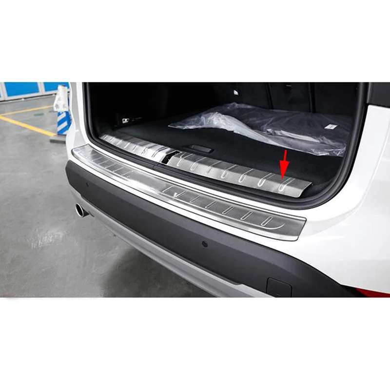 Защитная панель протектора заднего бампера из нержавеющей стали для BMW X1 F48