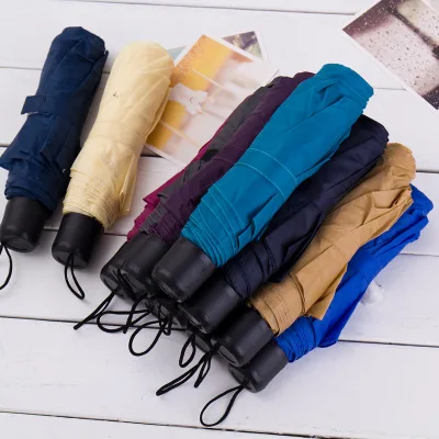 

Newly Mini Compact Sun Rain Travel Umbrella Lightweight Portable Outdoor Umbrella Short-handled Folding TE889
