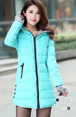 B1391 новая модель Han cultivate one's morality женская осенняя и зимняя модная утепленная куртка с хлопковой подкладкой - Цвет: light blue