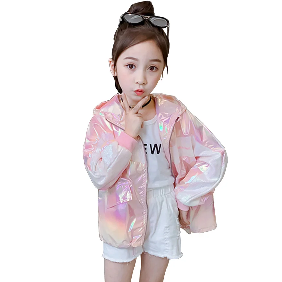 Girls Jakcet Coat Letter Pattern For Patchwork Children's Jackets Hooded Spring Autumn Clothing | Детская одежда и обувь