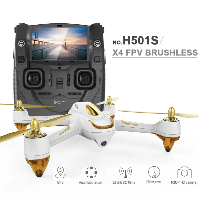 2016 Новый HUBSAN X4 H501S FPV Профессиональный Квадрокоптер Дрон с камерой 1080P gps следуют за мной и возвращаются домой