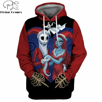 

2019 Fashion Autumn Hipster 3D Hoodies Sweatshirt The Nightmare Before Christmas Printed Men/Women hoodies Casual Streetwear