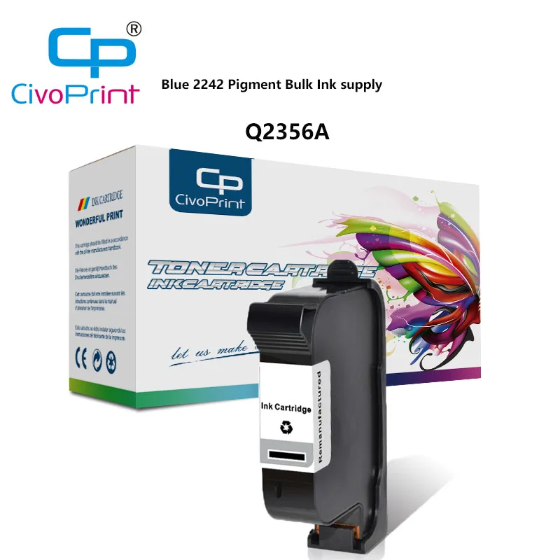 Civoprint compatible for Q2356A HP Blue 2242 Pigment Bulk Ink supply | Компьютеры и офис