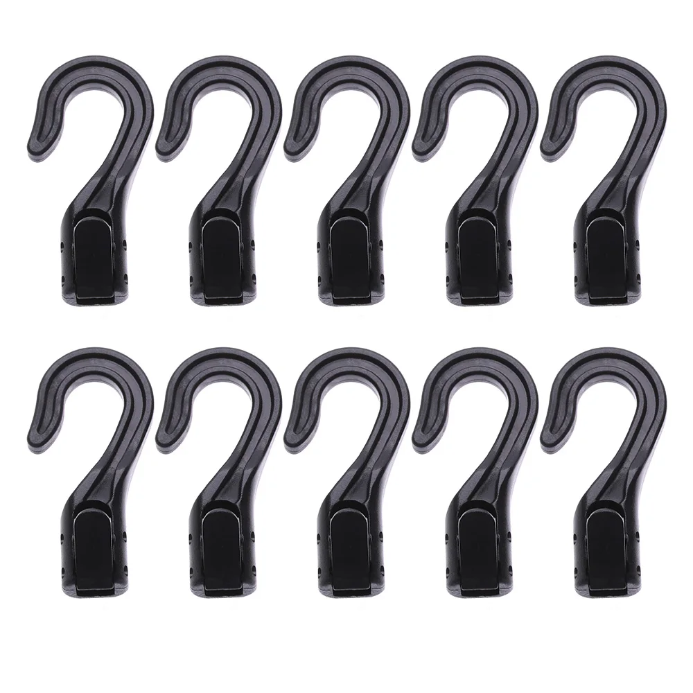 10 Pcs Plastic Rope Buckle Open End Cord Straps Hooks Snap Boat Kayak