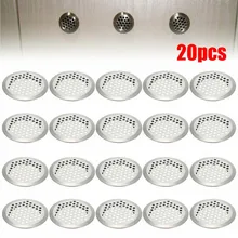 20pc aço inoxidável ventilação de ar da grade/armário do armário do armário de metal plug shoebox espessados aberturas único lado capa