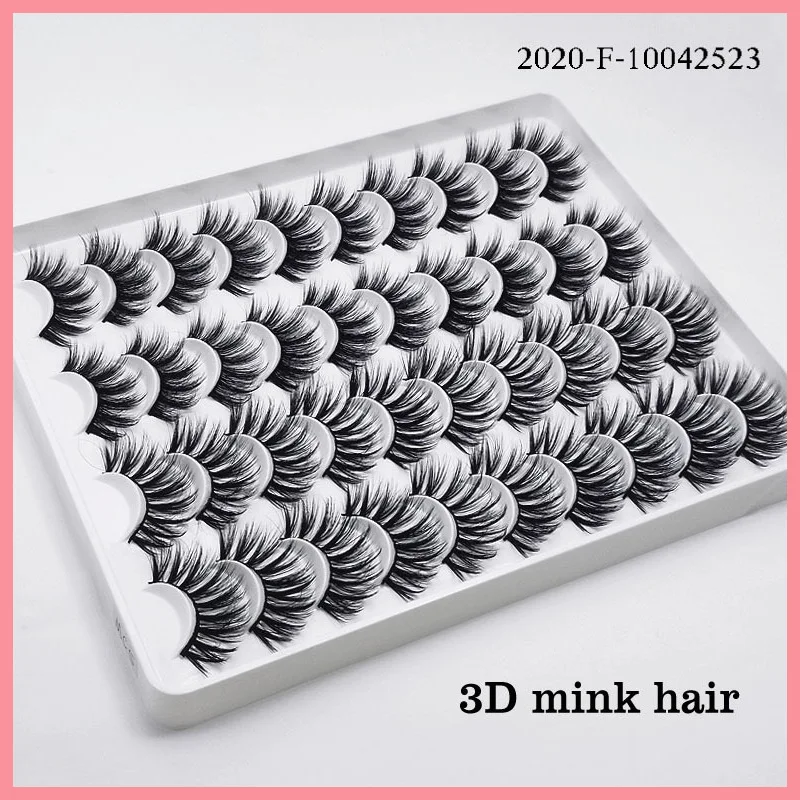 

3D Mink Fur 20 on Pretend Eyelashes 5D Densely Curling Stereo Long Mink Fur Hot Selling