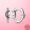 Pendientes Plata de Ley 925 auténtica plata de primera ley con forma de Margarita para mujer, aretes pequeños, plata esterlina 925, Circonia cúbica, zirconia, circonita, zirconita, circón, estilo moderno ► Foto 2/6