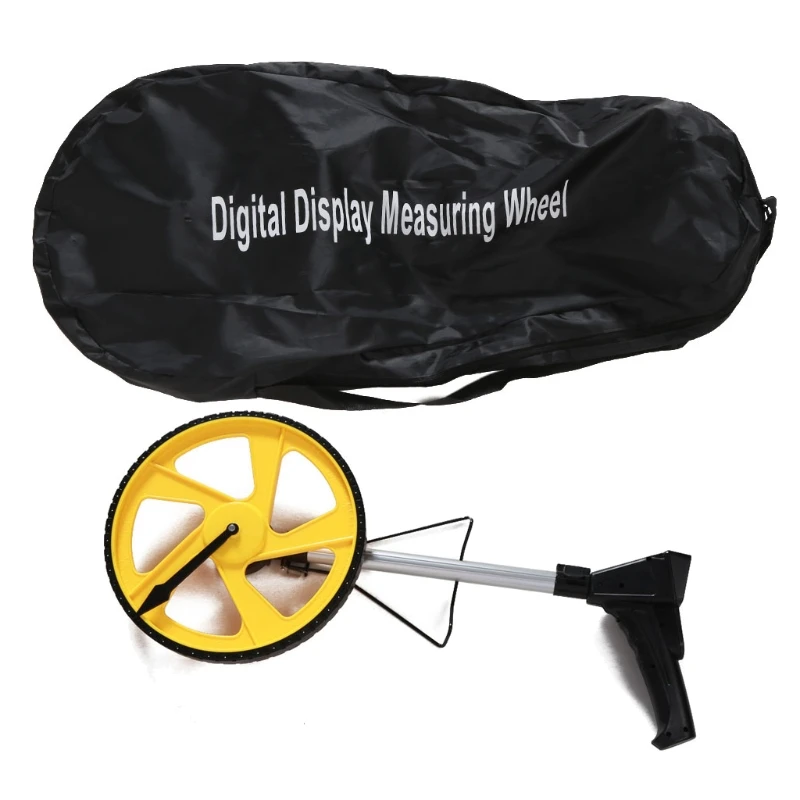 

Measuring Wheel Collapsible with Kickstand Cloth Carrying Bag Measurement to 10,000 Feet Distance Digital LCD Display