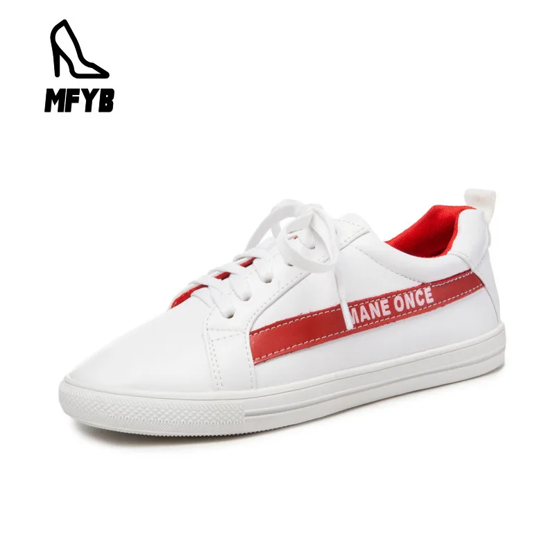 

MFYB Women's flat shoes 2019 autumn new comfortable flat shoes casual cross strap small white shoes large size 34-46