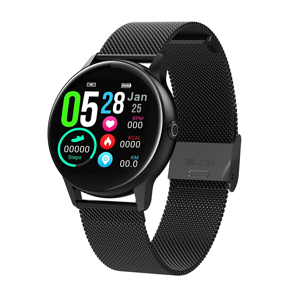 BLACK A DT88, женские Смарт-часы, женские, 1,22 дюймов, цветной экран, трекер, Bluetooth, умные часы, пульсометр, кровяное давление, кислород - Цвет: BLACK A