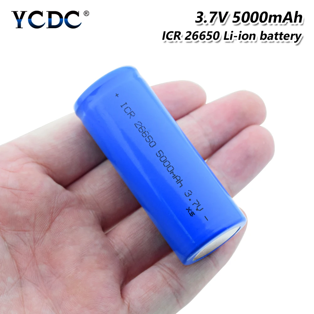 1 PCS Postuman 3,7 V 5000mAh 26650 аккумулятор с печатной платой для налобного фонаря, фонарь, Оригинальная Аккумуляторная батарея, литий-ионные аккумуляторы - Цвет: 1 PCS