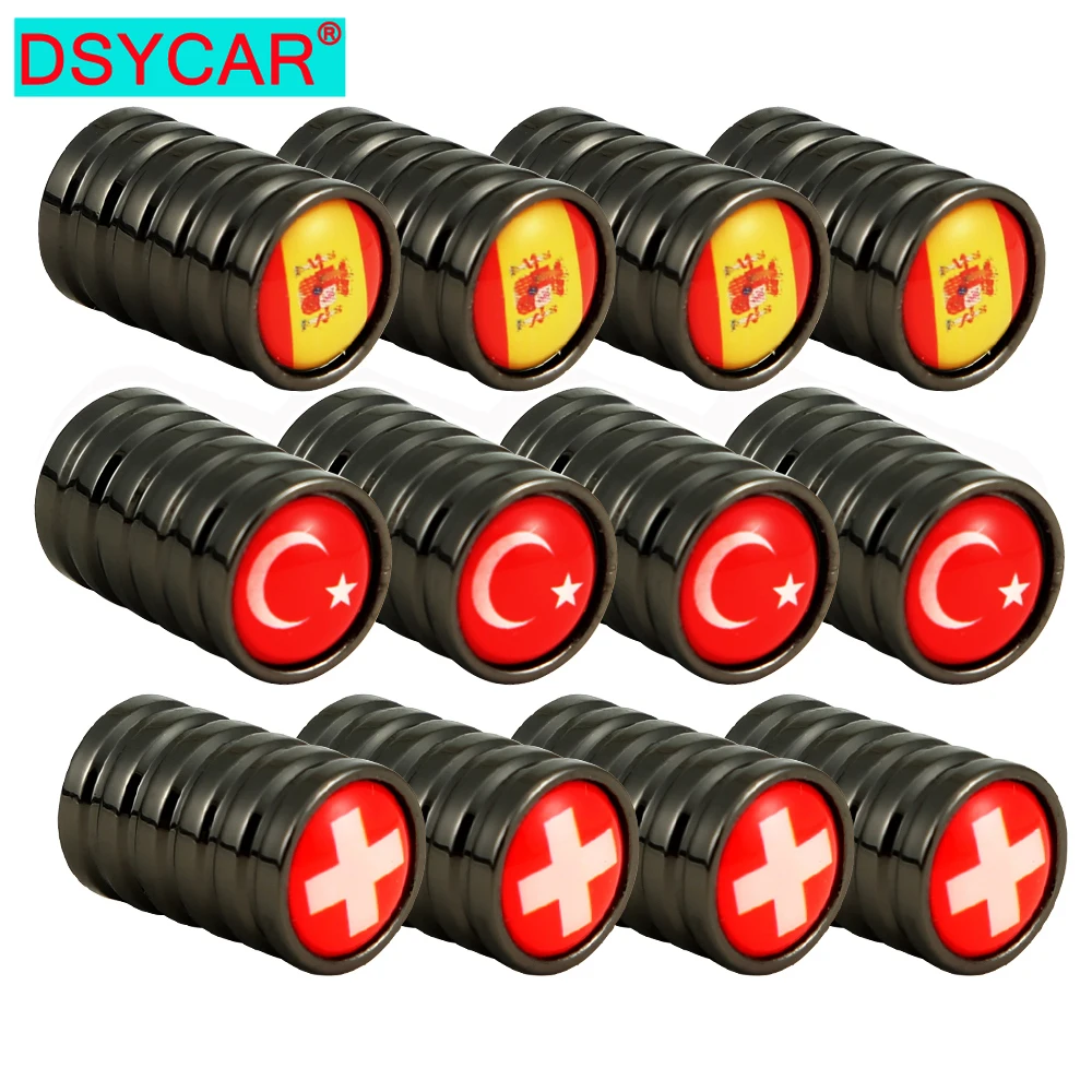 

DSYCAR 4Pcs/Set Full Thread Tire Valve Stem Caps Tire Valve Stem Dust Cap Cover for Bike Bicycle Truck Motorcycle Car