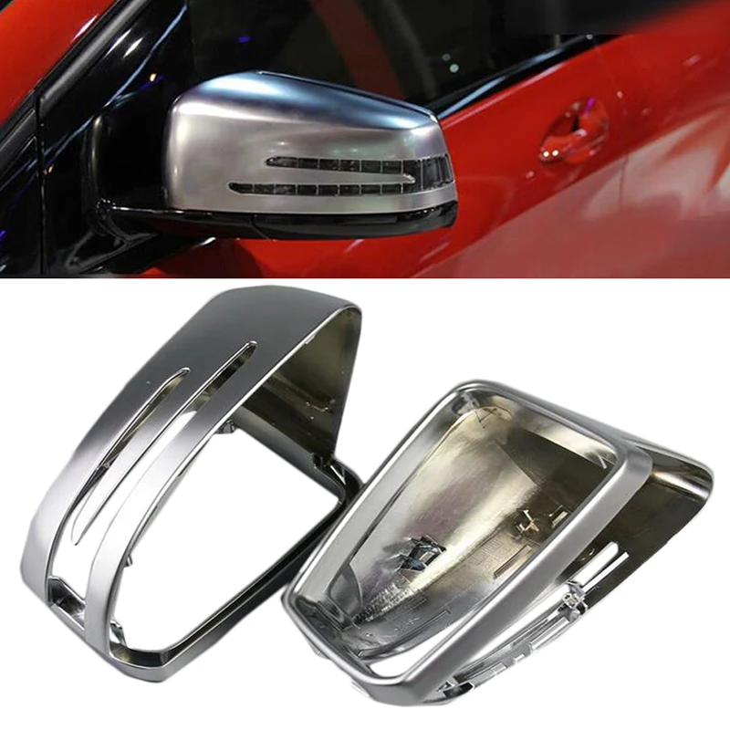 Side Wing Mirror Covers caps aluminum Brushed Silver Matte Chrome For